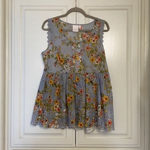 Floral peplum top